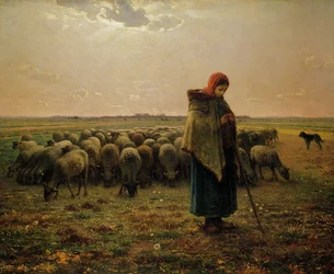 Paimenrouva laumoineen, 1863